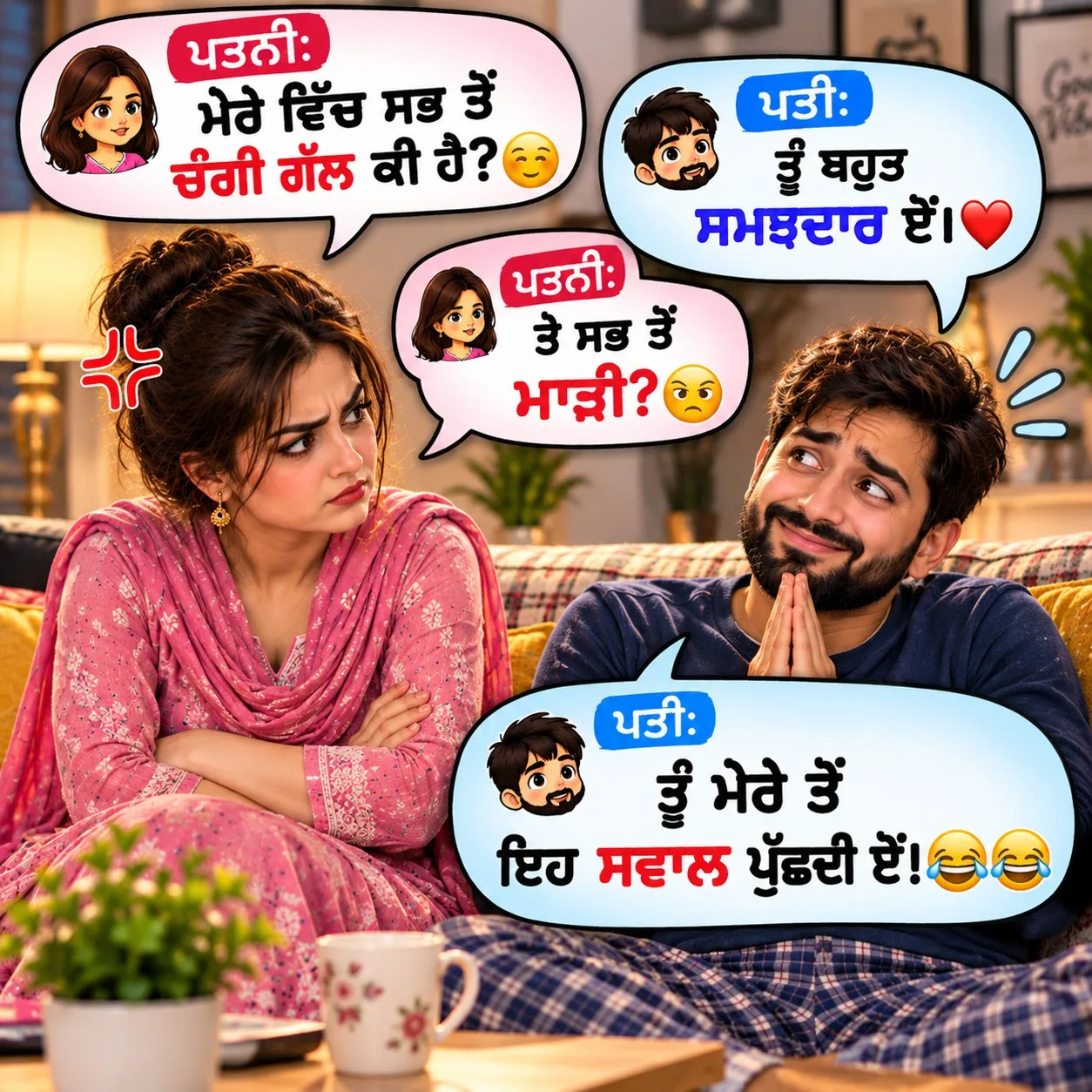 “ਬੀਵੀ ਦਾ ਇਮਤਿਹਾਨ 😂”