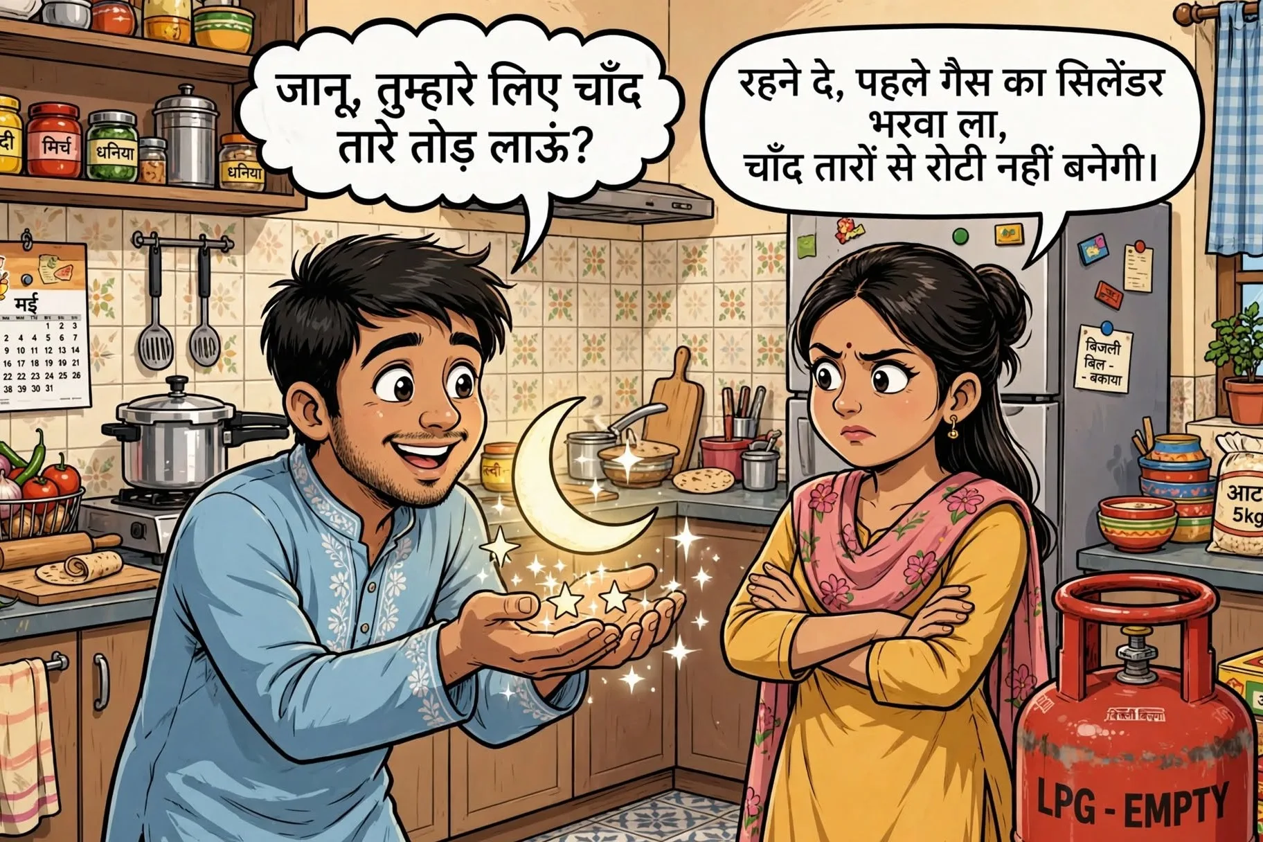आशिकी बाद में, पहले सिलेंडर भरवाओ।
