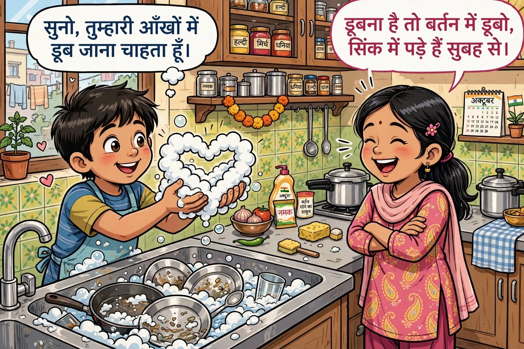 आशिकी नहीं, बर्तन धोना पड़ेगा 😂